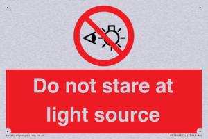Do not stare at light source